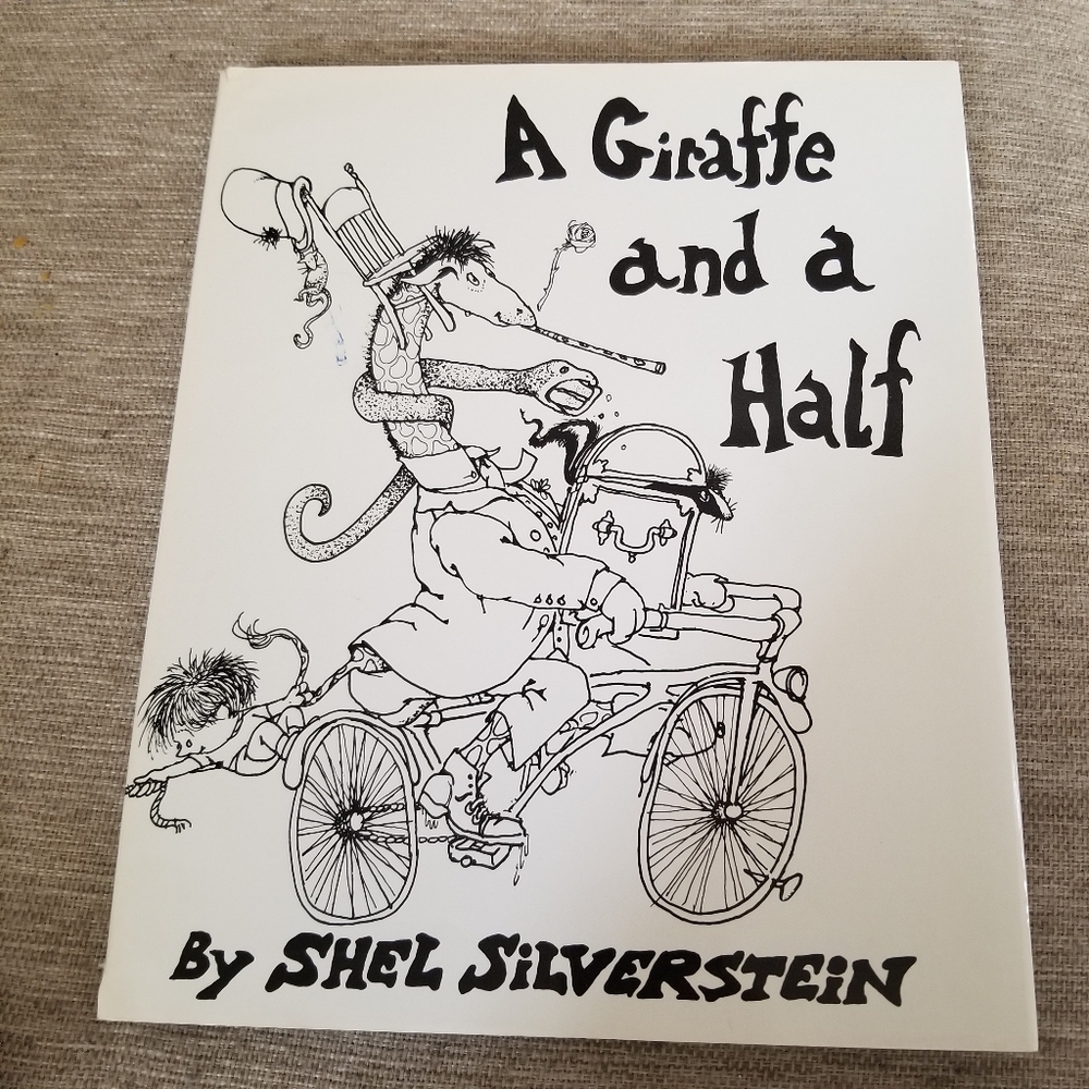 A Giraffe And A Half Shel Silverstein Poetry Hardcover Book Black & White Kids